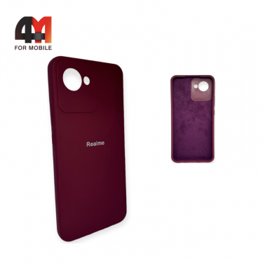 Чехол Realme C30 Silicone Case, цвет марсала