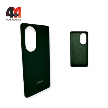 Чехол Huawei Honor 70 Silicone Case, темно-зеленого цвета