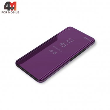 Чехол-книга для Samsung A6 Plus 2018/J8 2018 clear view cover, фиолетового цвета