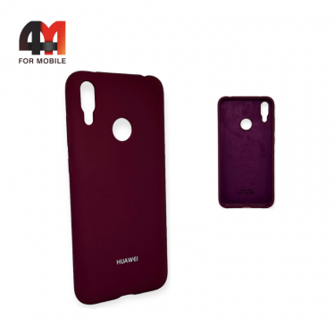 Чехол для Huawei Y7 2019 Silicone Case, цвет марсала