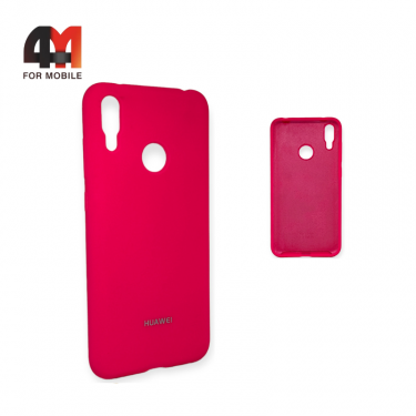 Чехол для Huawei Y7 2019 Silicone Case, ярко-розового цвета