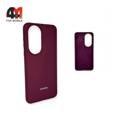 Чехол для Huawei P50 Silicone Case, цвет марсала