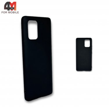 Чехол для Samsung S10 Lite/A91/M80s силиконовый, Silicone Case, черного цвета