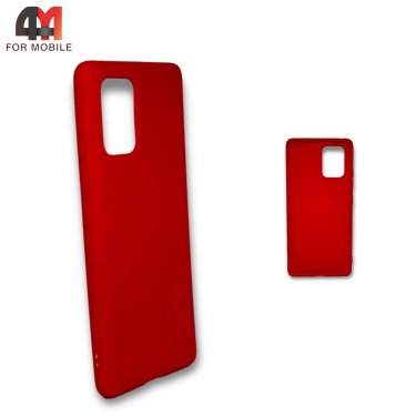 Чехол для Samsung S10 Lite/A91/M80s силиконовый, Silicone Case, красного цвета