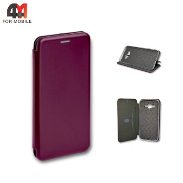 Чехол-книга для Samsung Grand Prime/J2 Prime/G530 бордового цвета