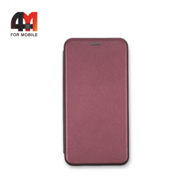 Чехол книга ZTE Blade A5 2020 бордового цвета