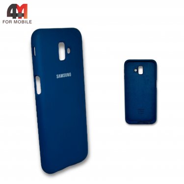 Чехол для Samsung J6 Plus 2018/J610 силиконовый, Silicone Case, синего цвета