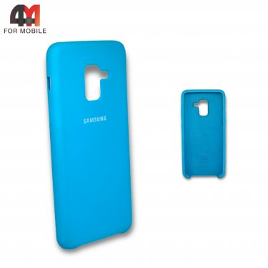 Чехол для Samsung A5 2018/A8 2018/A530 силиконовый, Silicone Case, голубого цвета