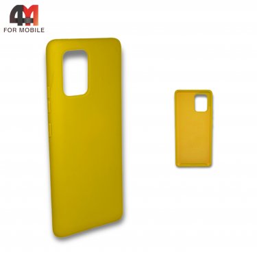 Чехол для Samsung S10 Lite/A91/M80s силиконовый, Silicone Case, желтого цвета