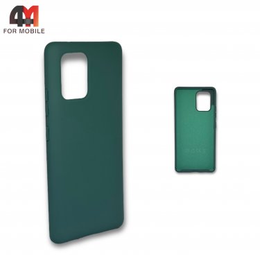 Чехол для Samsung S10 Lite/A91/M80s силиконовый, Silicone Case, зеленого цвета