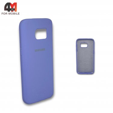 Чехол для Samsung S7 силиконовый, Silicone Case, лавандового цвета