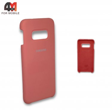 Чехол для Samsung S10e/S10 Lite силиконовый, Silicone Case, розового цвета