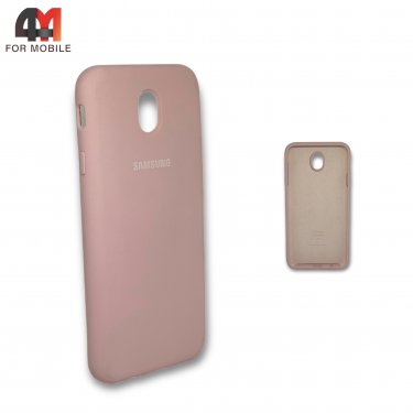 Чехол для Samsung J7 2017/J7 Pro/J730 силиконовый, Silicone Case, пудрового цвета