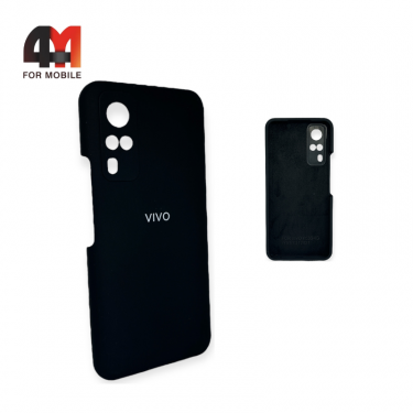 Чехол Vivo Y31 2021/Y51/Y53s Silicone Case, черного цвета