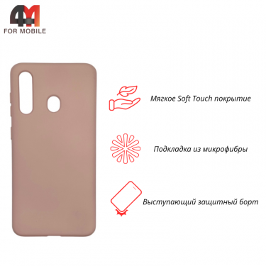 Чехол для Samsung A60 Silicone Case, пудрового цвета