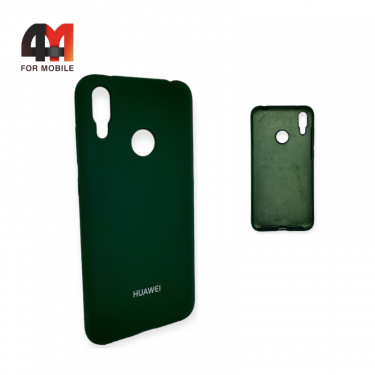 Чехол для Huawei Y7 2019 Silicone Case, темно-зеленого цвета