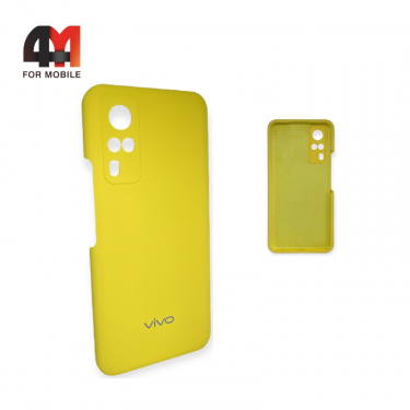 Чехол Vivo Y31 2021/Y51/Y53s Silicone Case, желтого цвета