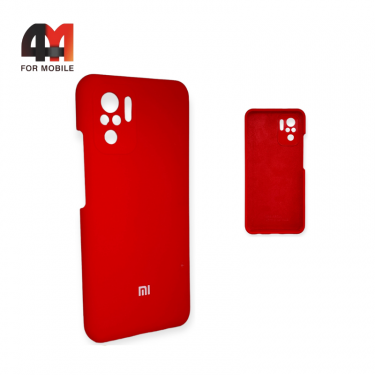 Чехол Xiaomi Poco M5s/Redmi Note 10 4G/Note 10S Silicone Case, красного цвета