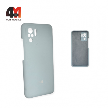 Чехол Xiaomi Poco M5s/Redmi Note 10 4G/Note 10S Silicone Case, небесного цвета