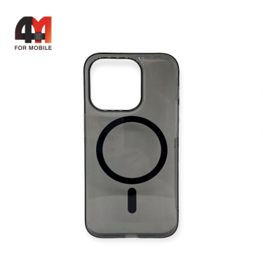 Чехол Iphone 14 пластиковый с MagSafe, черного цвета