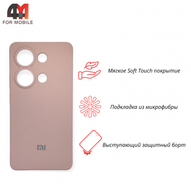 Чехол Xiaomi Poco M6 Pro 4G/Redmi Note 13 Pro 4G Silicone Case, пудрового цвета