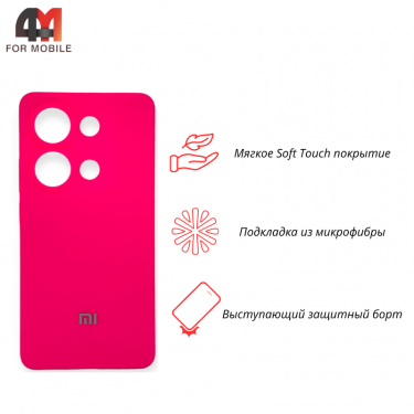 Чехол Xiaomi Poco M6 Pro 4G/Redmi Note 13 Pro 4G Silicone Case, ярко-розового цвета