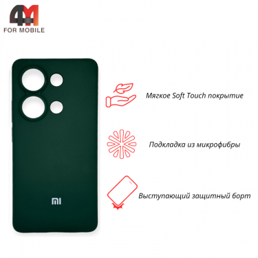 Чехол Xiaomi Poco M6 Pro 4G/Redmi Note 13 Pro 4G Silicone Case, темно-зеленого цвета