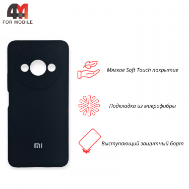 Чехол для Xiaomi Redmi A3 Silicone Case, черного цвета