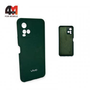 Чехол Vivo Y21/Y21s/Y33s Silicone Case, темно-зеленого цвета