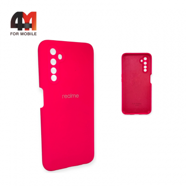 Чехол Realme 6 Pro Silicone Case, ярко-розового цвета