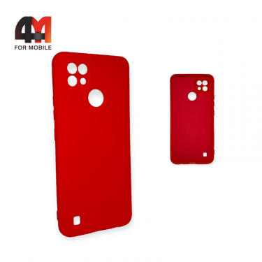 Чехол Realme C21 Silicone Case, красного цвета