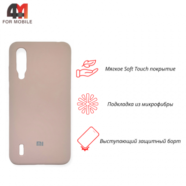 Чехол для Xiaomi Mi A3 Lite/Mi 9 Lite Silicone Case, пудрового цвета