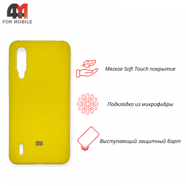 Чехол для Xiaomi Mi A3 Lite/Mi 9 Lite Silicone Case, желтого цвета