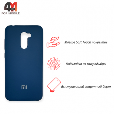 Чехол для Xiaomi Pocophone F1 Silicone Case, темно-синего цвета