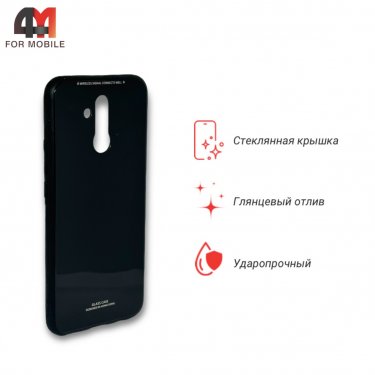 Чехол для Huawei Mate 20 Lite пластиковый, стеклянный, черного цвета