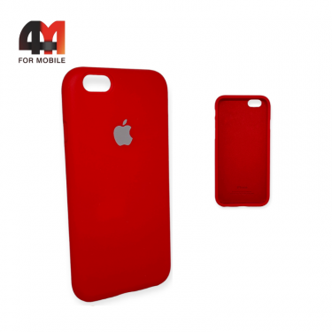 Чехол Iphone 6/6S Silicone Case с закрытым низом, красного цвета