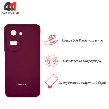 Чехол для Huawei Nova 12 SE Silicone Case, цвет марсала