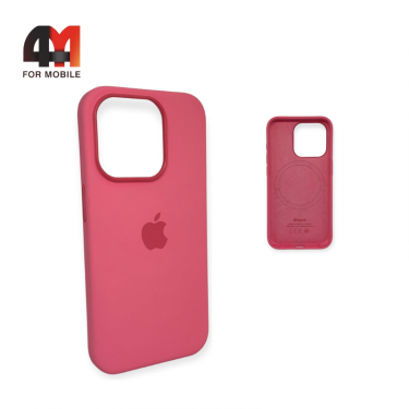 Чехол Iphone 15 Silicone Case Premium+MagSafe, Pink