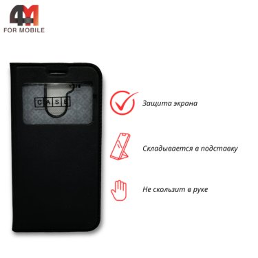 Чехол-книга для Honor 6A черного цвета, Case