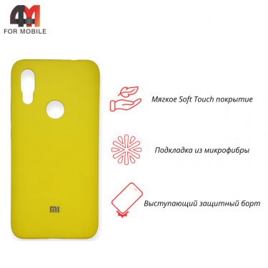 Чехол для Xiaomi Redmi 7 Silicone Case, желтого цвета