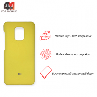 Чехол для Xiaomi Redmi Note 9S/Note 9 Pro/Note 9 Pro Max Silicone Case, желтого цвета