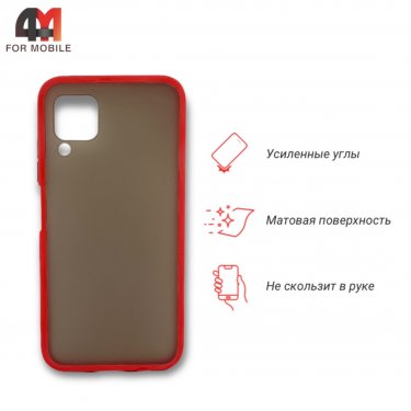 Чехол для Huawei P40 Lite/Nova 6Se/Nova 7i пластиковый с усиленной рамкой, красного цвета, Case