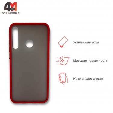 Чехол для Huawei P40 Lite E/Y7P/Honor 9C пластиковый с усиленной рамкой, красного цвета, Case