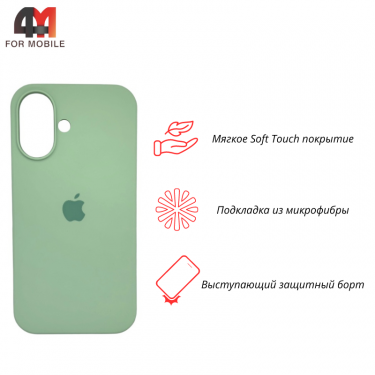 Чехол Iphone 16 Silicone Case, 68 зеленый чай