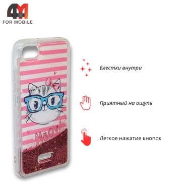 Чехол для Xiaomi Redmi 6A силиконовый, водичка, Meow