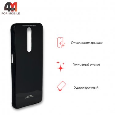 Чехол для Xiaomi Redmi K30 пластиковый, глянцевый, черного цвета