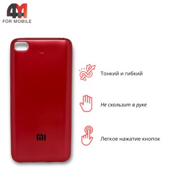 Чехол для Xiaomi Mi 5S силиконовый с логотипом, красного цвета