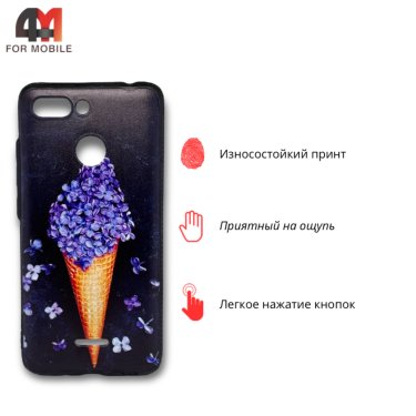 Чехол для Xiaomi Redmi 6 силиконовый с рисунком, мороженое