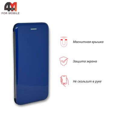 Чехол-книга для Xiaomi Redmi Note 6/Note 6 Pro пластик, синего цвета