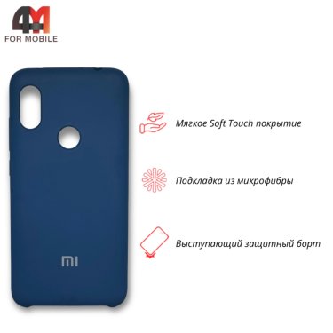 Чехол для Xiaomi Redmi Note 6/Note 6 Pro Silicone Case, темно-синего цвета